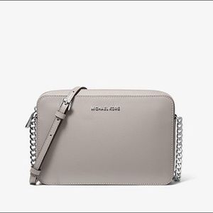 Jet Set Large Saffiano Leather Crossbody Bag